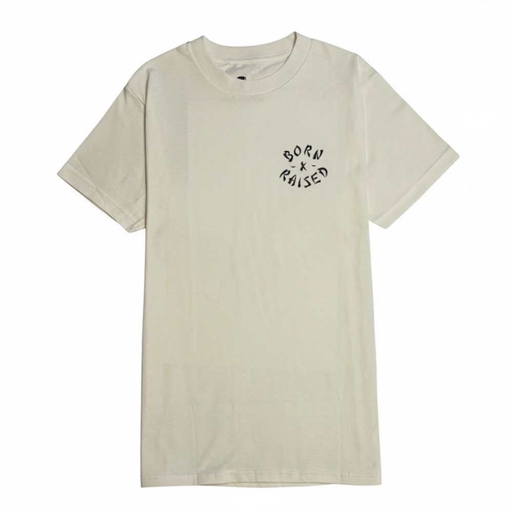 BORN X RAISED Off-White Short Sleeve Tee